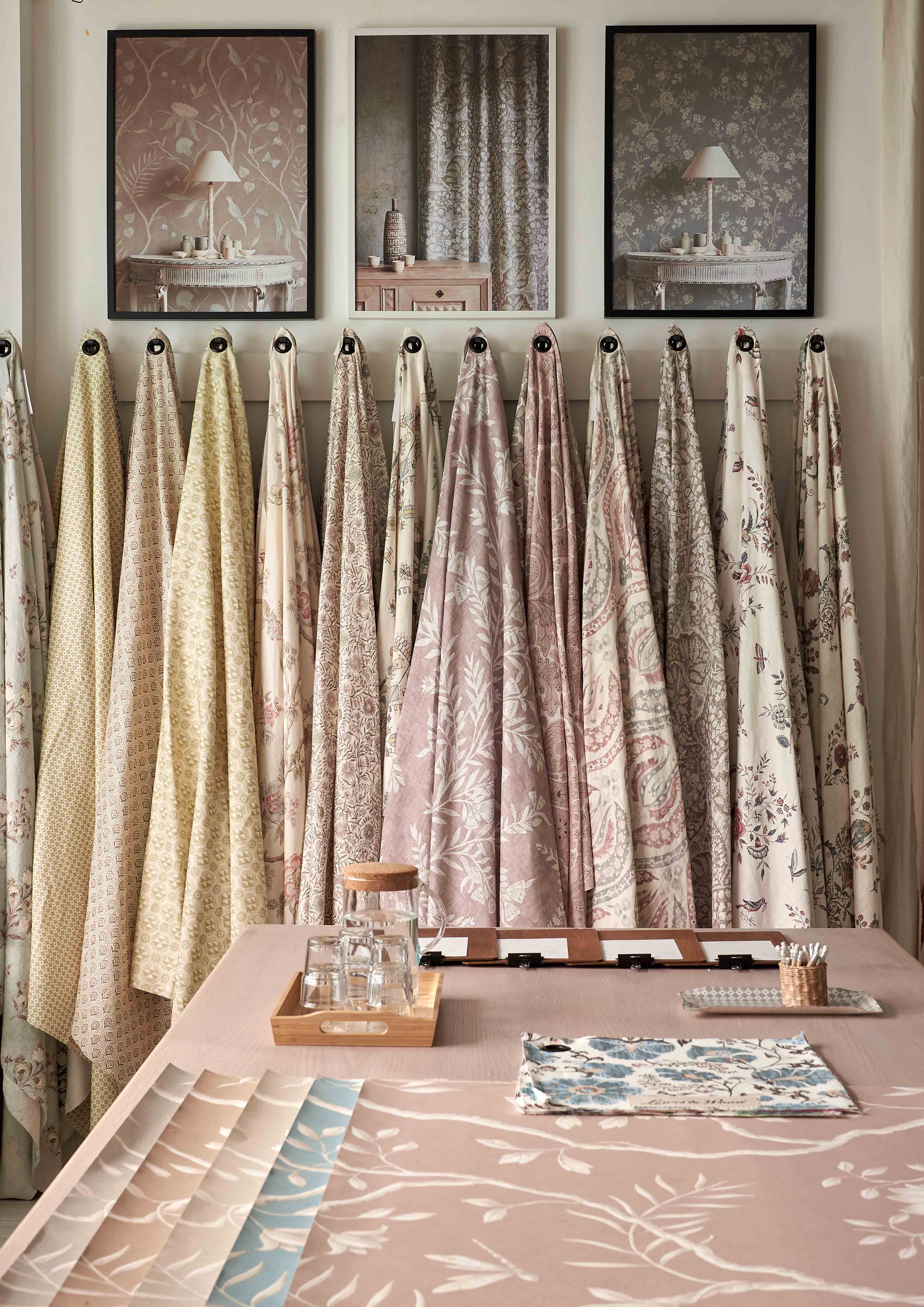 lewis and wood london showroom fabrics